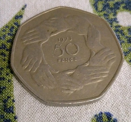 Large old style 1973 - 50p, fifty