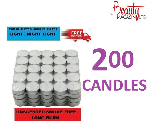 200 tea night lights - candles, 8