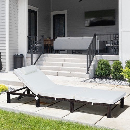 Outsunny rattan recliner - outsunny,