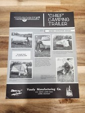 Vintage 1962 Apache Chief Camping Camper / Trailer Owners Instruction Manual