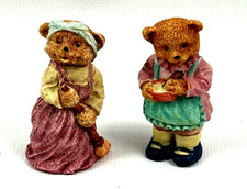 Lot of 2 Miniature Teddy Bears