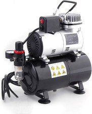 Professional Piston Oil-Less Quiet Airbrush Compressor with Cooling Fan ABPST08 