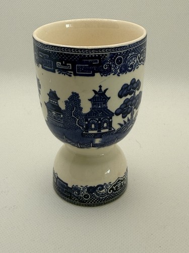 Vintage blue willow double - vintage,