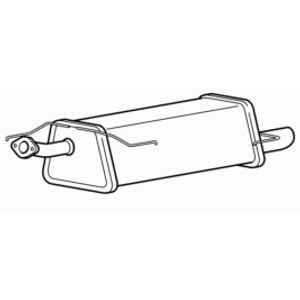 Rear exhaust silencer - silencer, back