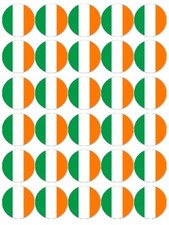 30x Ireland Irish Flag Cupcake Toppers Edible Wafer Paper Fairy Cake Toppers