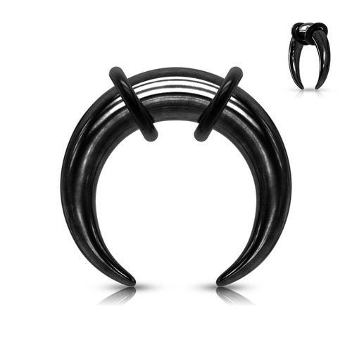 Black steel crescent - steel, curved