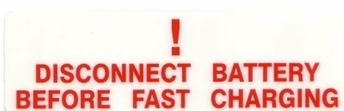 Battery disconnect label - battery,