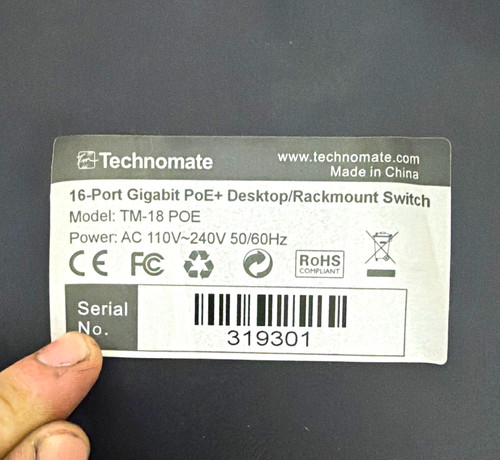 Technomate poe 16 port - technomate, 16-port