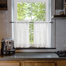 White Cafe Curtains 24 inch