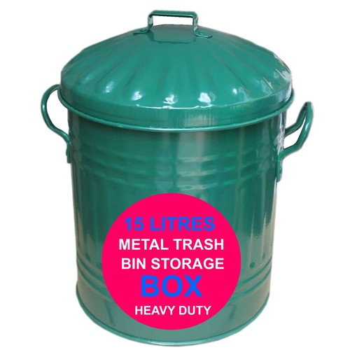 Small metal trash bin - small,