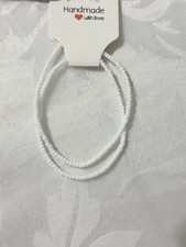 Bead Bracelets White 2mm (Set