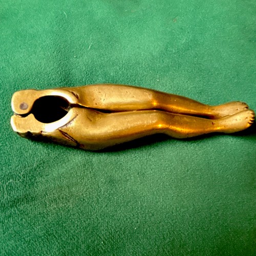 Vintage solid brass nutcracker - vintage,