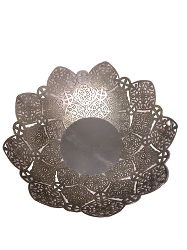 Silver potpourri bowl - silver,