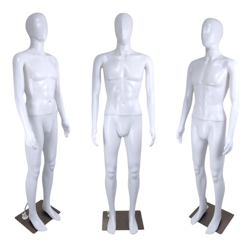 Male mannequin matt white - mannequin,