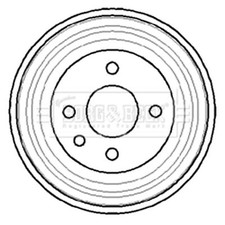 2x Brake Drums (Pair) For