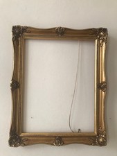 Vintage Wood Ornate Swept Gold Gilt Picture Frame