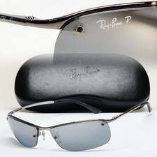 Ray-Ban Sunglasses 2011 Vintage Polarized Wrap Silver RB 3183 004/82 63mm 111025