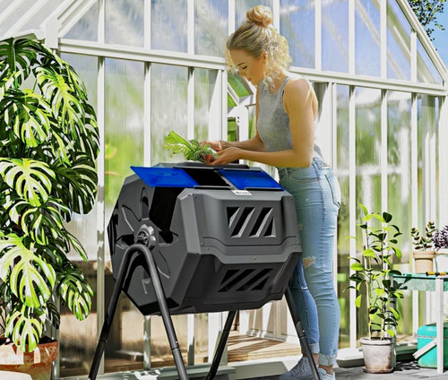 Outsunny dual chamber compost - dual,