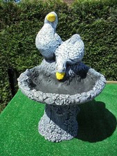 Duck bird bath concrete garden ornament