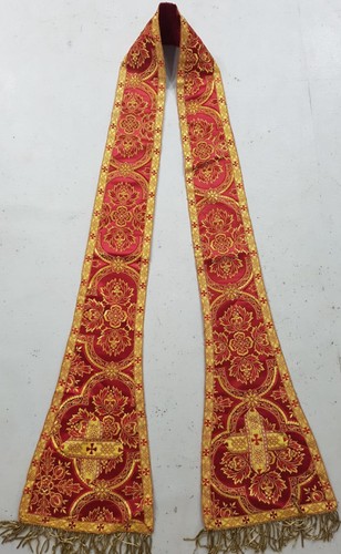 Antique french silk brocade - french,