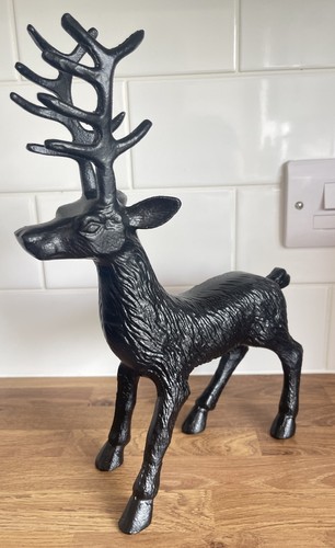 Black metal stag reindeer - stag,