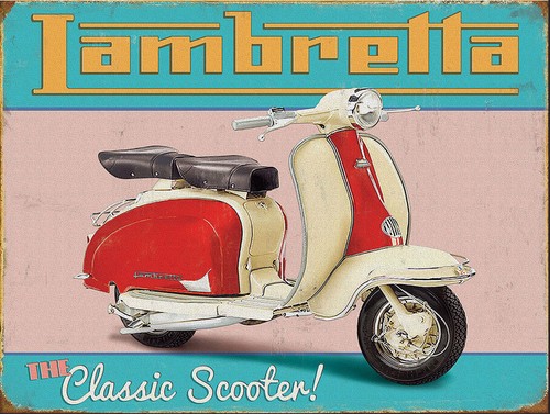 Lambretta retro metal wall - retro,