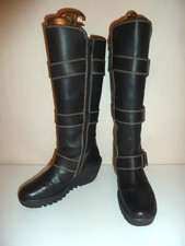 Fly London Black Leather knee high  Boots  Size UK 6 EU 39