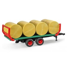 Bruder Baler Trailer & Round Bales Toy
