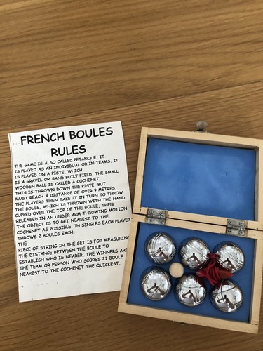 Miniature french boules set - french,