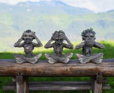 3 Wise Greenman Tree Man Garden Ornament Statues Fast Shipping Outdoor Decor
