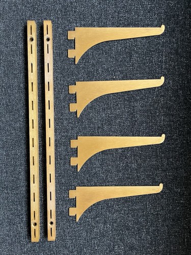 Vintage metal shelf brackets - vintage,