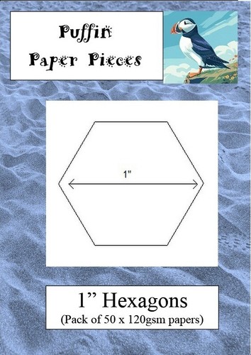 Puffin paper pieces - pieces, 1"