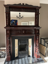 Gas Fire, Fireplace & Mirror