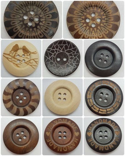 Luxury large wooden buttons - luxury,
