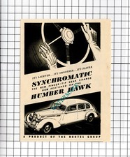 Humber Hawk Car Advert - 1947 SMALL News Cutting