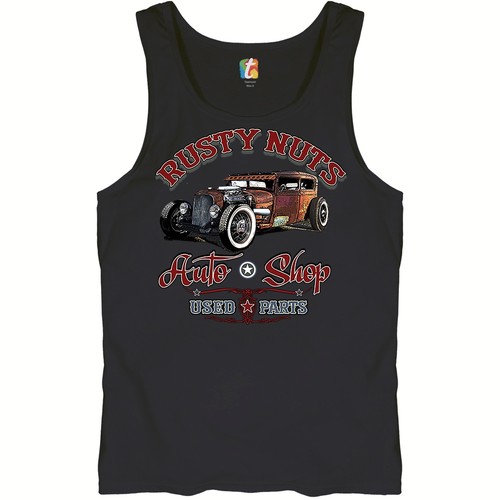 Rusty nuts auto shop tank - rusty,
