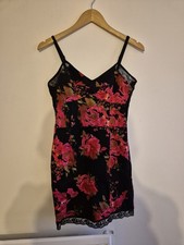 Womens Lipsy Black Red Floral