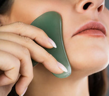 Jade Gua Sha Stone Board Face Massager Tool Natural Facial Scraper for All Skin