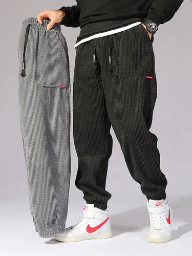 Men baggy corduroy jogger - baggy,