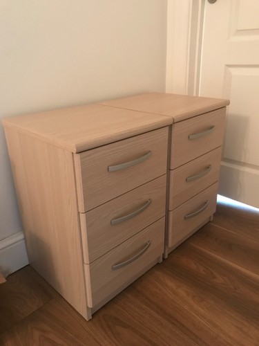 Three drawer bedside - x,
