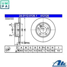 2x BRAKE DISC 24.0112-0126.1