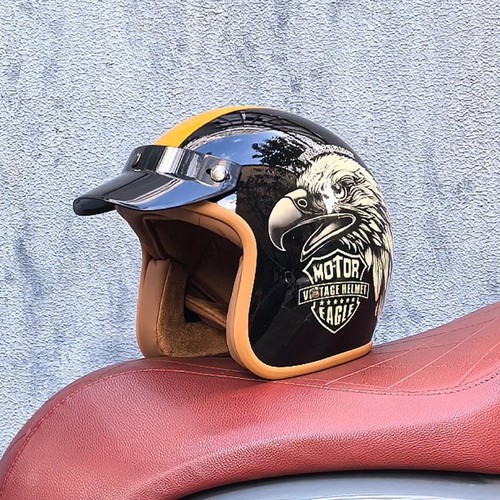 Open face motorcycle - open,