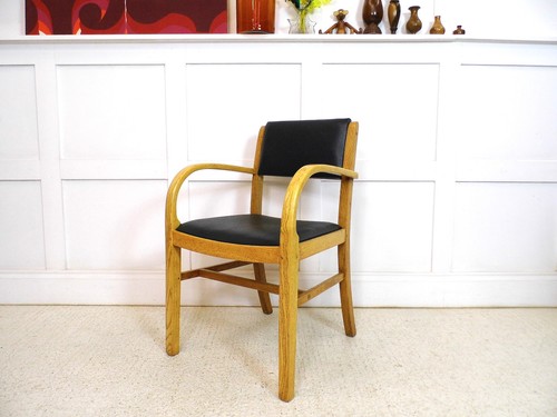 Vintage 50s oak - chair, ex
