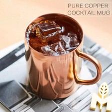 410ML Pure Copper Mug Cup Camping For Moscow Mule Coffee Beer Drinking Cocktail