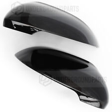 VW PASSAT B8 GLOSS BLACK DOOR WING MIRROR COVERS CAPS CASINGS PAIR LEFT & RIGHT 