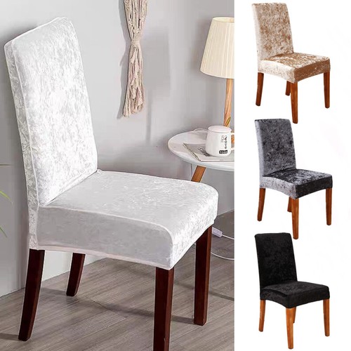 Stretch velvet dining chair - velvet,