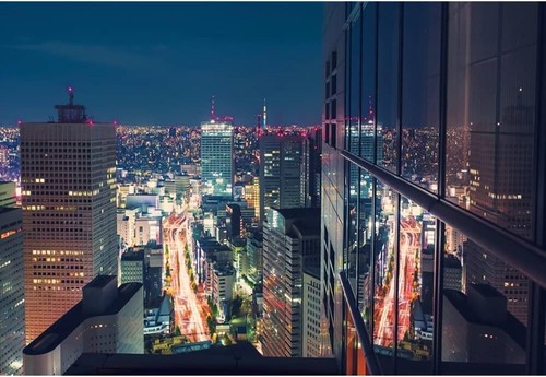 Modern cityscape light skyline - light,