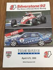 Silverstone BTCC April 1992 Programme