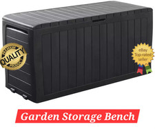 Large Outdoor Storage Box Garden Patio Plastic Chest Lid Container Multibox
