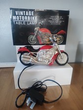  Motorcycle LED Night Light / Lamp Possible Vintage,  Retro Table Lamp Man Cave 
